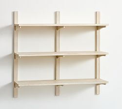 Open Box: Cayman Double Wall Shelf (36"W x 34.5H) - Biscotti