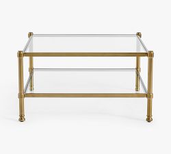 Everson Square Glass Coffee Table (34")