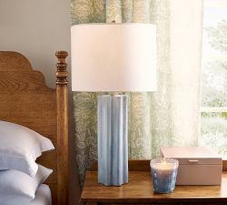 Mira Ribbed Ceramic Table Lamp (27")