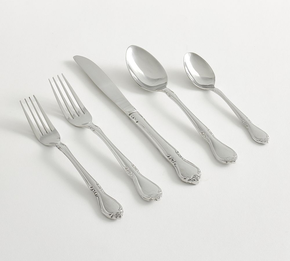 5-Piece Stainless Steel Flatware Set - Set of 5 - Silver