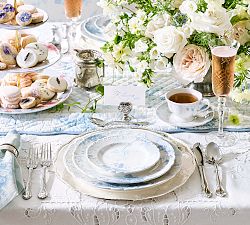 LoveShackFancy Rose Porcelain Appetizer Plates - Set of 4