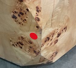 Open Box: Elaina Geometric Coffee Table (45.5") - Light Burl