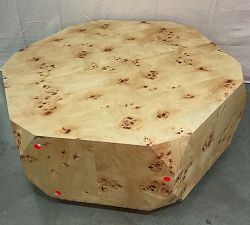 Open Box: Elaina Geometric Coffee Table (45.5") - Light Burl