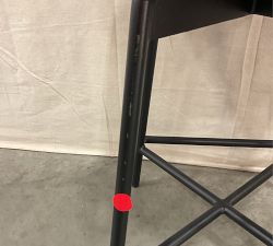 Open Box: Maison Leather Swivel Counter Stool (25") - Vintage Midnight, Bronze Legs