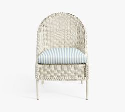 LoveShackFancy Wicker Outdoor Dining Side Chair