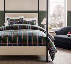 Open Box: Stewart Plaid Cotton Duvet Cover, King/Cal. King - Green