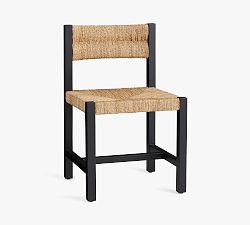 Open Box: Malibu Woven Dining Chair - Warm Black