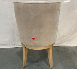 Open Box: Layton Leather Dining Chair - Nubuck Sand, Seadrift Legs