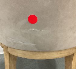 Open Box: Layton Leather Dining Chair - Nubuck Sand, Seadrift Legs