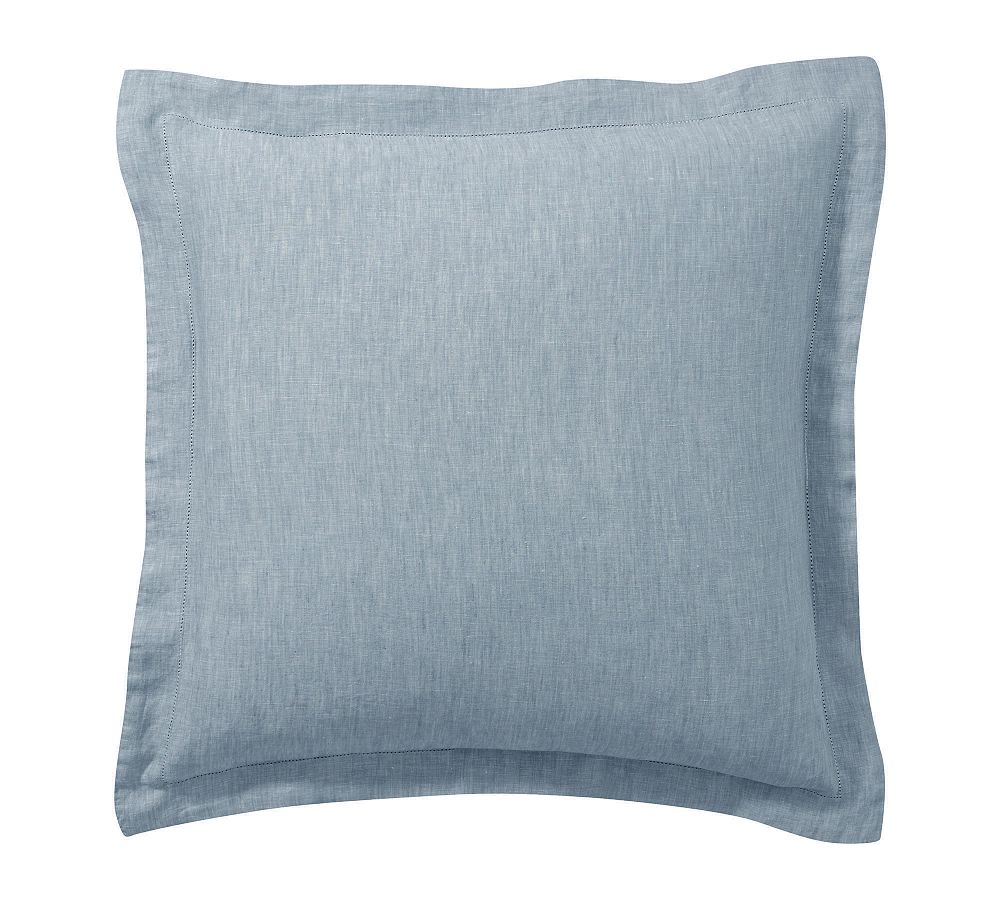 Belgian Flax Linen Sham - Chambray, Euro, Set of 3