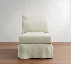 Build Your Own York Roll Arm Deep Seat Slipcovered Sectional