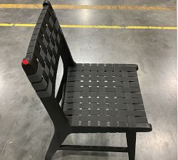 Open Box: Abbott FSC® Acacia Woven Outdoor Dining Side Chair, Individual - Weathered Black