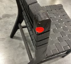 Open Box: Abbott FSC® Acacia Woven Outdoor Dining Side Chair, Individual - Weathered Black