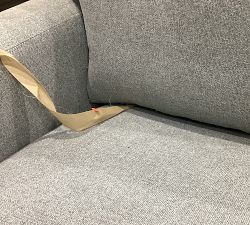 Open Box: PB Comfort Modern Square Arm Upholstered Recliner - Performance Heathered Basketweave Chambray, Seadrift Finish