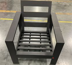 Open Box: Malibu Metal Outdoor Lounge Chair Frame - Black