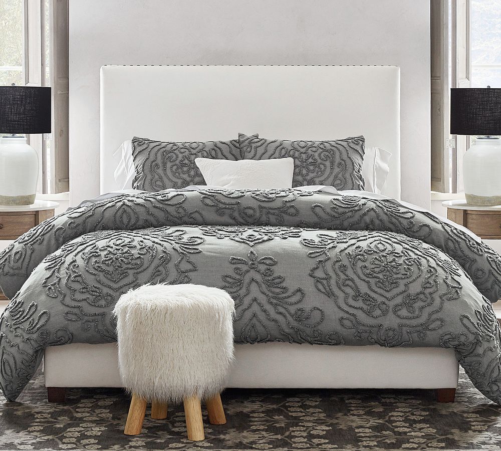 Raleigh Square Upholstered Bed by Pottery Barn