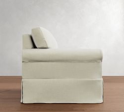 Build Your Own York Roll Arm Slipcovered Sectional