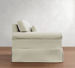 Build Your Own York Roll Arm Deep Seat Slipcovered Sectional
