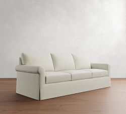 York Roll Arm Slipcovered Sofa (62"-111")
