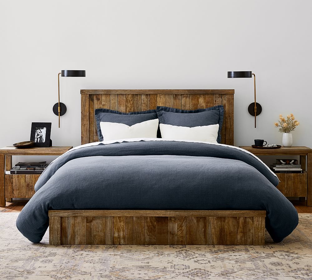 European Flax Linen Waffle Duvet Cover