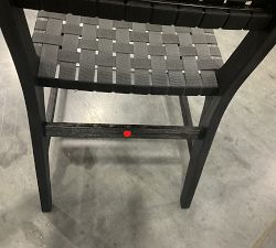 Open Box: Abbott FSC® Acacia Woven Outdoor Dining Side Chair, Individual - Weathered Black