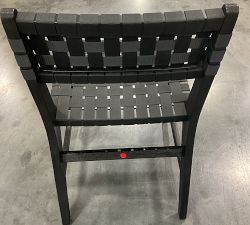 Open Box: Abbott FSC® Acacia Woven Outdoor Dining Side Chair, Individual - Weathered Black