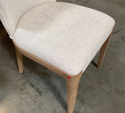 Open Box: Juniper Upholstered Dining Chair - Performance Boucle Oatmeal, Seadrift Legs