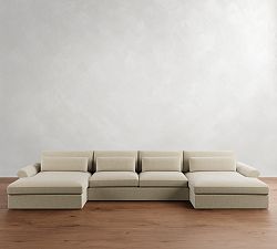 Westwood Roll Arm Deep Seat Double Chaise Sectional (191")