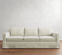 York Square Arm Slipcovered Sofa (60"-108")