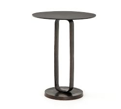 Charlesbourg Round Metal End Table (17.5")
