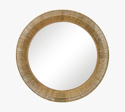 Wren Jute Round Wall Mirror