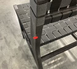 Open Box: Abbott FSC® Acacia Woven Outdoor Dining Side Chair, Individual - Weathered Black