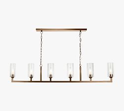 Kasson 6-Light Glass Linear Chandelier (62")