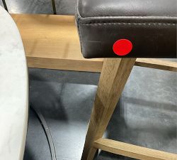 Open Box: Layton Leather Swivel Counter Stool (25.5") - Burnished Wolf Gray, Seadrift