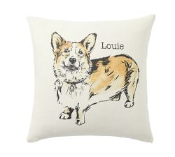 Personalized Dog Linen Pillow Cover