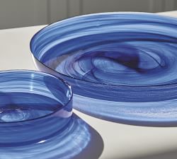 Alabaster Glass Straight Sided Serving Platter