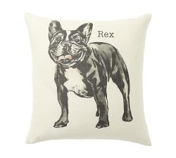 Personalized Dog Linen Pillow Cover
