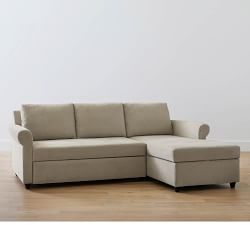 Sanford Roll Arm Trundle Chaise Sleeper Sectional (92")