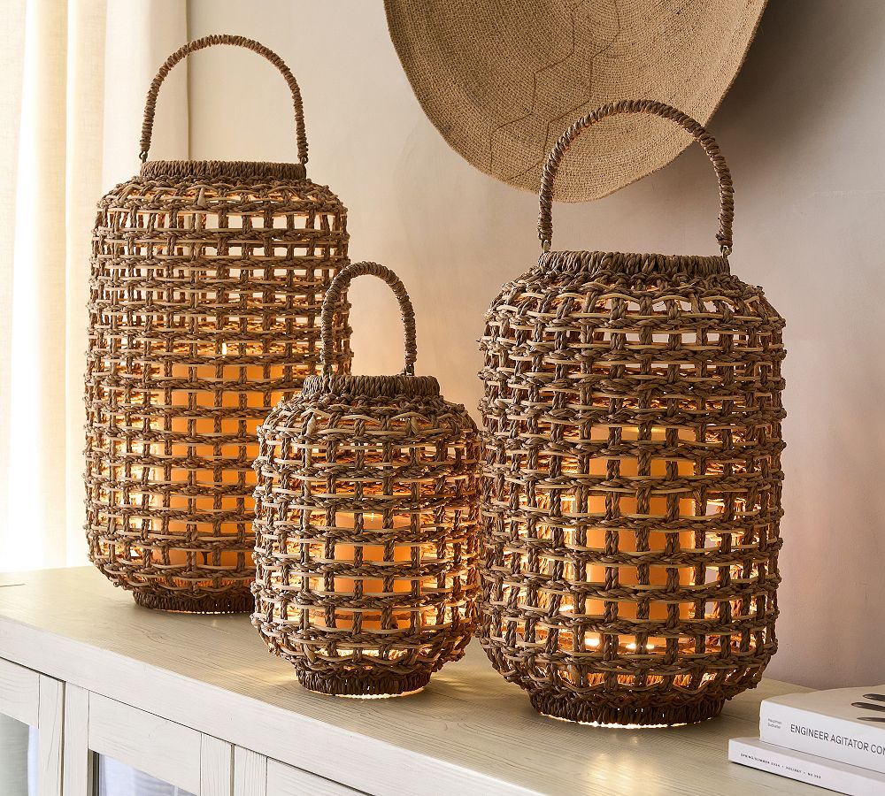 Conrad Woven Lantern - Natural