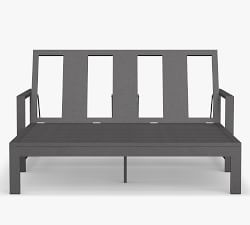 Indio Metal Outdoor Double Chaise with Wheels