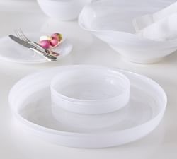 Alabaster Glass Straight Sided Serving Platter
