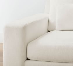 Big Sur Square Arm Deep Seat Chaise Sectional (105"&ndash;147")