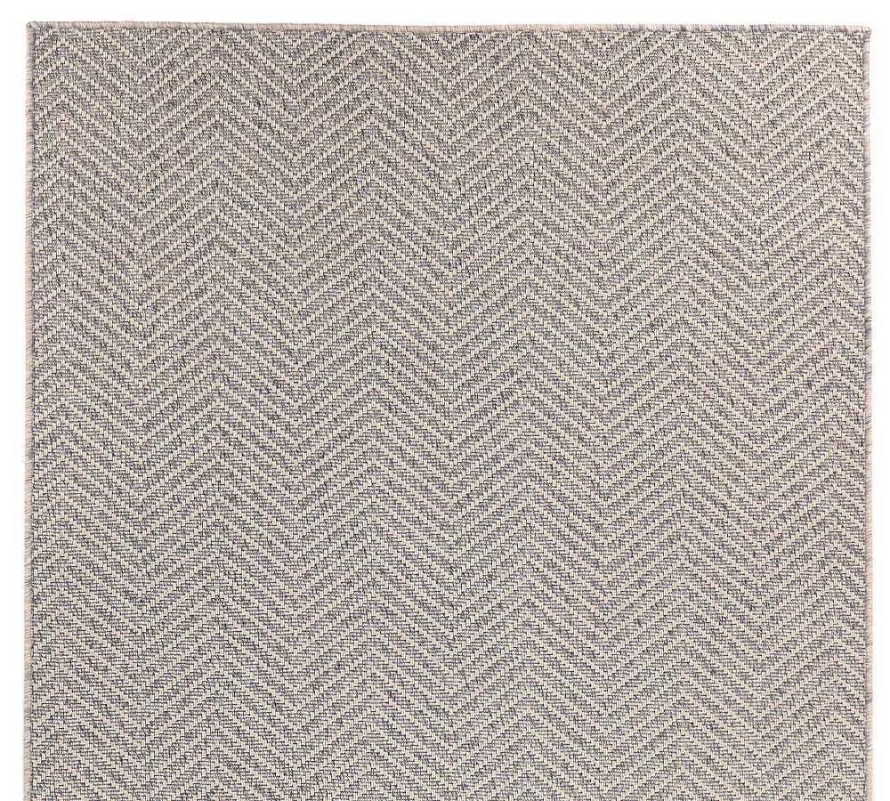 Custom Woven Chevron Outdoor Rug by Pottery Barn