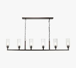 Kasson 6-Light Glass Linear Chandelier (62")
