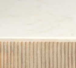 Montclaire Geometric Marble Accent Table (17")