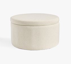 Presley Round Upholstered Storage Ottoman