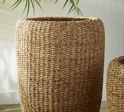 Andria Handwoven Tall Seagrass Planters - Set of 2