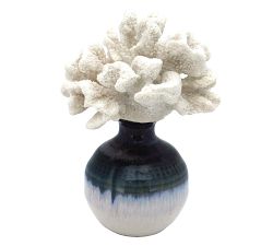 Bear Paw Coral On Reactive Glazed Vase