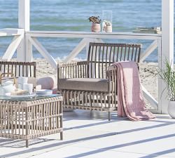 Caroline Alu-Rattan Outdoor Lounge Chair