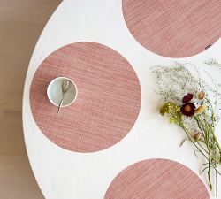 Chilewich Basketweave Indoor/Outdoor Round Placemats - Set of 4